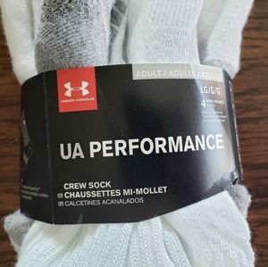 Under Armour Performance CREW Socks Sz L